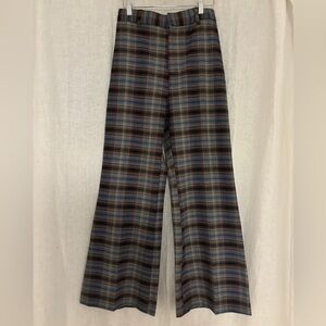 Free People Plaid Flare Pant